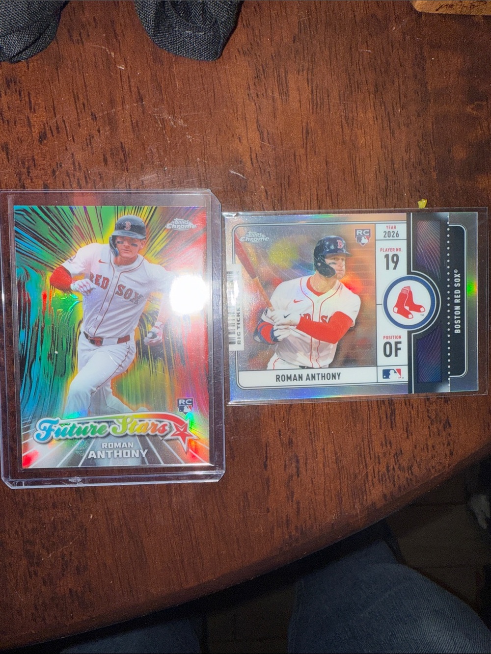 Roman Anthony Boston Red Sox Rookie Baseball Card - Topps chrome lot x2